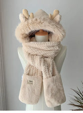 Elk Antlers Winter Hat & Scarf Set