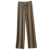 High-Waist Wide-Leg Knit Pants