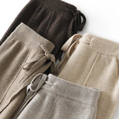 High-Waist Wide-Leg Knit Pants
