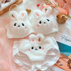 Cute Rabbit Plush Bra