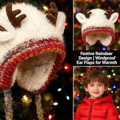ReindeerCozy™ Windproof Antler Beanie