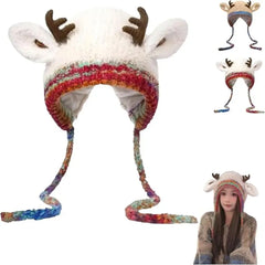 ReindeerCozy™ Windproof Antler Beanie