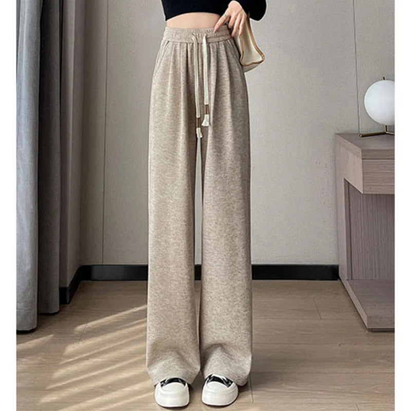Classic High-Waist Wide-Leg Pants