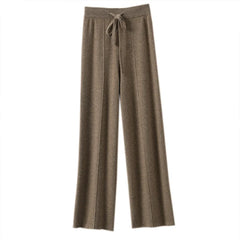High-Waist Wide-Leg Knit Pants