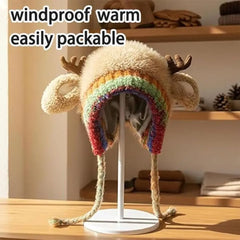 ReindeerCozy™ Windproof Antler Beanie